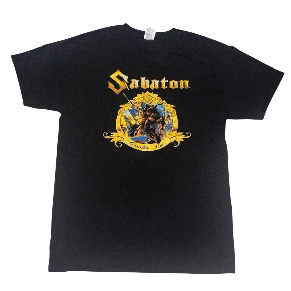 Sabaton Carolus Rex Black Men T-shirt Medium Cotton